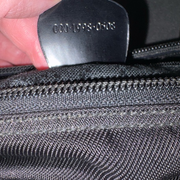 Gucci Bamboo Handle Black Nylon Tote Bag + Matching Wallet Y2K Italy Authentic - Picture 8 of 10